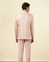 alt message - Manyavar Men Cream Pink Ogee Patterned Suit image number 4