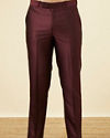 Manyavar Men Windsor Wine Ogee Patterned Suit