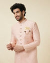 Light Pink Chequered Indo Western image number 0