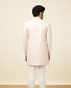 Manyavar Men Soft Pink Medallion Patterned Indo Western Set
