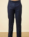 Manyavar Men Maritime Blue Sequined Jodhpuri Suit