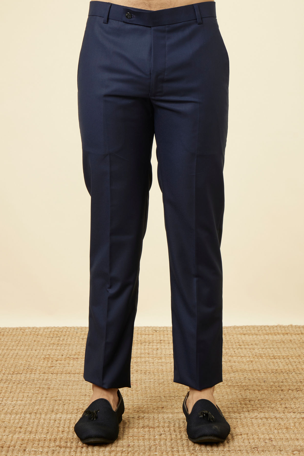 Manyavar Men Maritime Blue Sequined Jodhpuri Suit