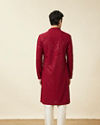 Maroon Chikankari Kurta Set image number 5