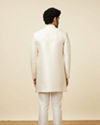 Manyavar Men Cloud Cream Floral Patterned Indo Western Set