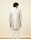 Manyavar Men Light Lilac Floral Patterned Indo Western Jacket