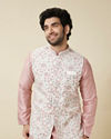 Ivory White Bel Buti Printed Jacket