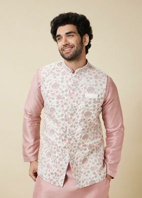 Light Cream and Pink Floral Jacket image number 0