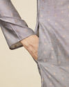 Manyavar Men Glacier Grey Buta Patterned Kurta Set