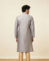 alt message - Manyavar Men Glacier Grey Buta Patterned Kurta Set image number 5