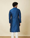 Manyavar Men Ultramarine Blue Multi Patterned Kurta Set