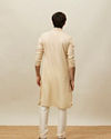 Manyavar Men Cloud Cream Embroidered Bandhgala Kurta Set