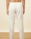 Manyavar Men Cream Pencil Cut Trousers