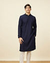 Manyavar Men Cream Pencil Cut Trousers
