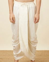 Manyavar Men Simple Off White Dhoti