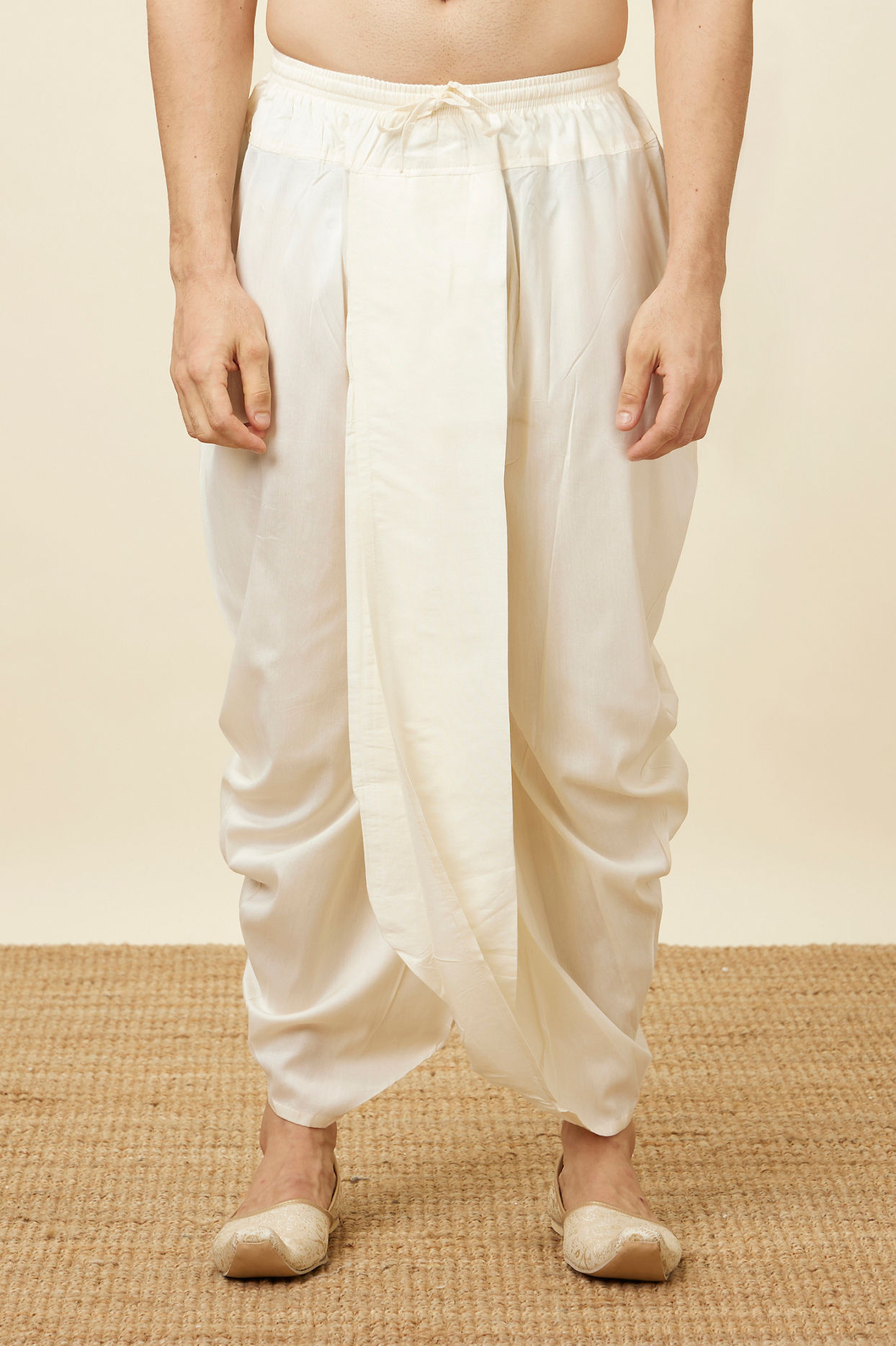 Simple Off White Dhoti image number 0