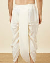 alt message - Manyavar Men Simple Off White Dhoti image number 2