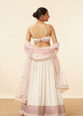 Rosewater Pink Sequined Lahenga image number 3