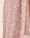 Mohey Women Light Purple Net Stone Embroidered Lehenga