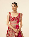 Mohey Women Rani Floral Patterned Bridal Lehenga