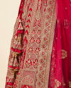 alt message - Mohey Women Rani Floral Patterned Bridal Lehenga image number 4