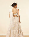 Mohey Women Dark Cream Bel Buti Patterned Bridal Lehenga