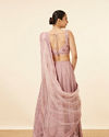 Mohey Women Purple Net Mirror Work Bridal Lehenga