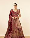 Fawn Velvet Bridal Lehenga