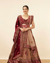 Buy Fawn Velvet Bridal Lehenga Online in Canada @Mohey - Mohey for