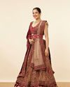 Mohey Women Fawn Velvet Bridal Lehenga