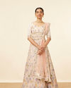 Dark Cream Multi colored Lehenga