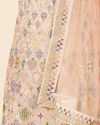 Dark Cream Multi colored Lehenga image number 4