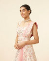 Peach Bel Buti Patterned Lehenga image number 1