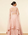 Mohey Women Light Pink Grey Embroidered Lehenga