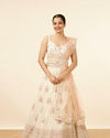 Enchanting Cream Floral Embroidered Lehenga