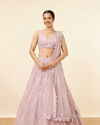 Purple Net Stone Embellished Lehenga image number 0