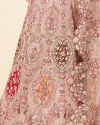 Mohey Women Light Pink Embroidered Pastel Bridal Lehenga