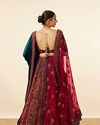 Rust Red Paisley Patterned Bridal Lehenga image number 3