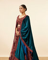Mohey Women Rust Red Paisley Patterned Bridal Lehenga