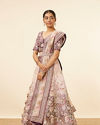 Light Pink Purple Embroidered Lehenga image number 2