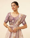 Mohey Women Light Pink Purple Embroidered Bridal Lehenga