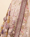 Light Pink Purple Embroidered Lehenga image number 4