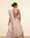 alt message - Mohey Women Light Pink Purple Embroidered Lehenga image number 3