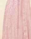 Light Purple Net Sequined Lehenga image number 4