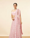 Mohey Women Light Purple Net Sequined Lehenga