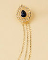 Manyavar Men Stone Studded Blue Brooch
