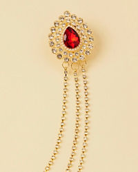 Manyavar Men Mesmerizing Maroon Brooch