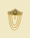 Manyavar Men Dark Green Exquisite Brooch