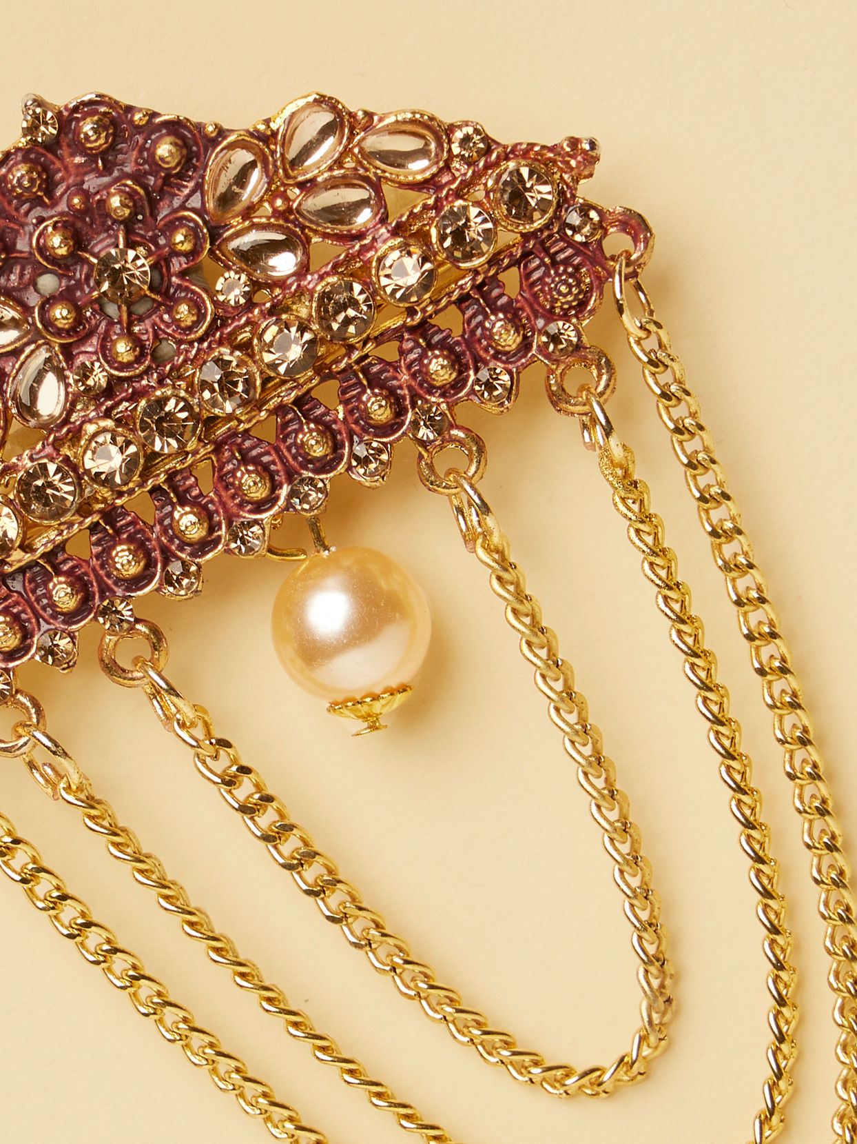 Diamond Brooch Meenakari Belt