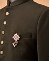 Manyavar Men Rose Gold Elegance Brooch
