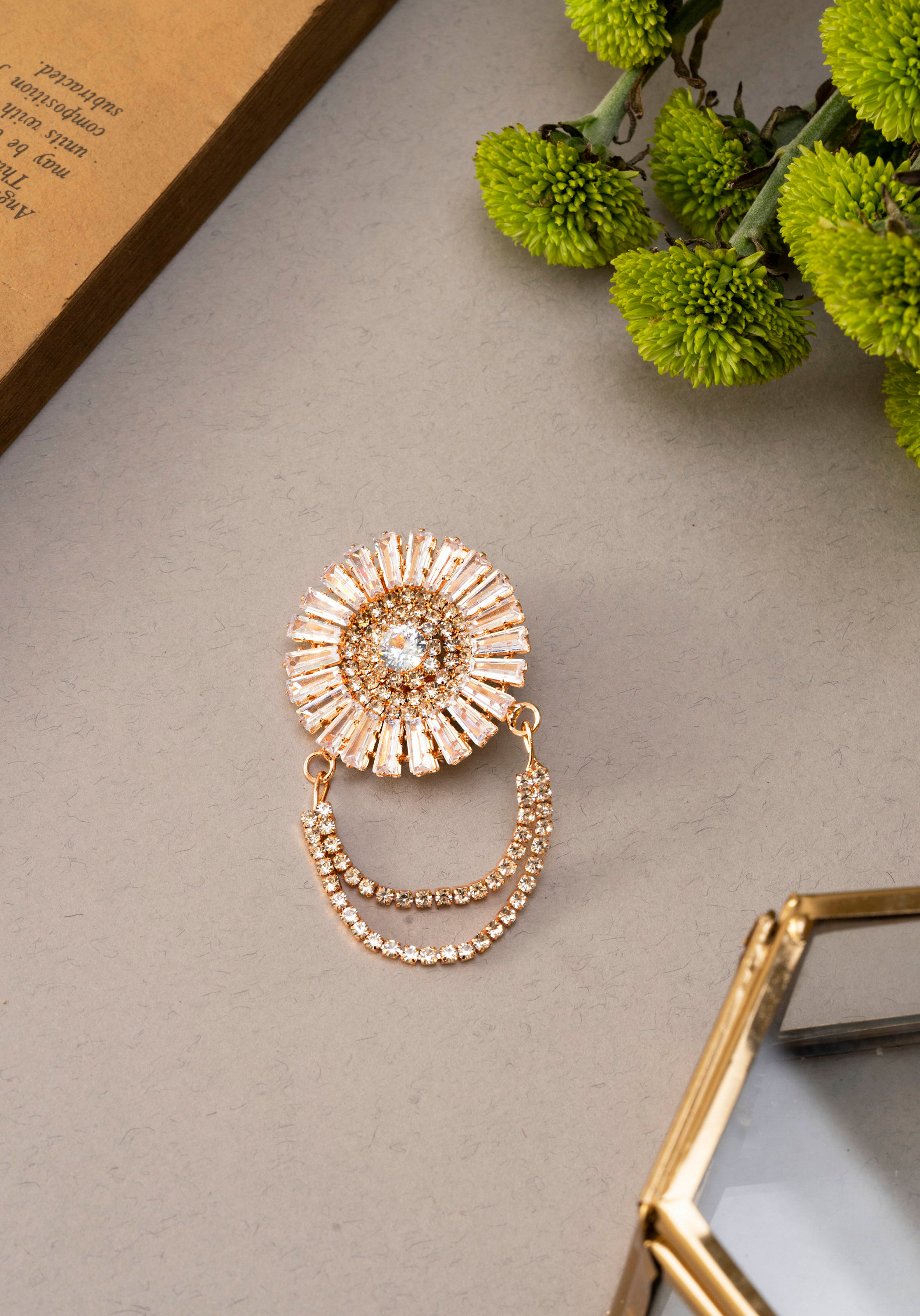 Manyavar Men Rose Gold Grandeur Brooch